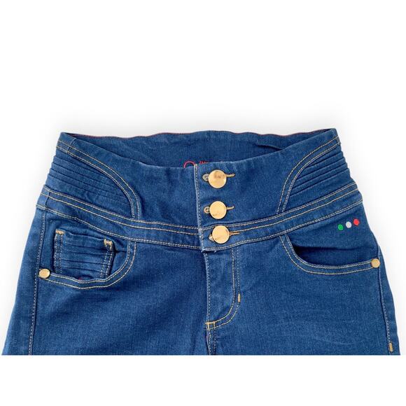 Pavi Italy High Waist Skinny Jeans, Women’s Size 4, Dark Wash Denim, Button Fly - Picture 4 of 7